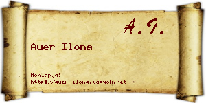 Auer Ilona névjegykártya